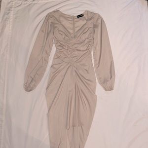 Pretty Little Thing Cream Midi Dress